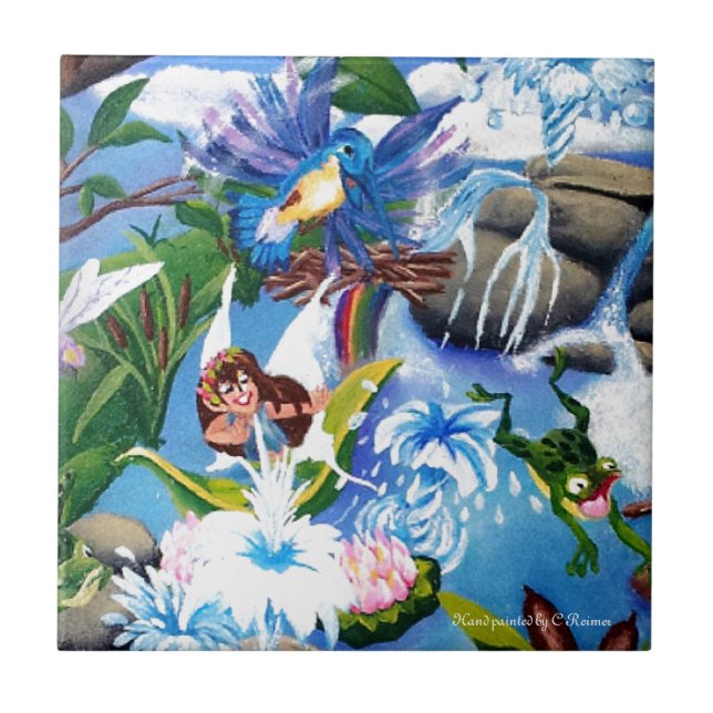 Hand Painted Ceramic Tile (Front)