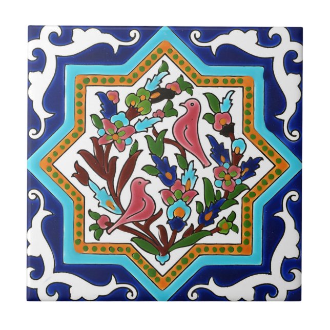 hand painted ceramic  tiles (Front)