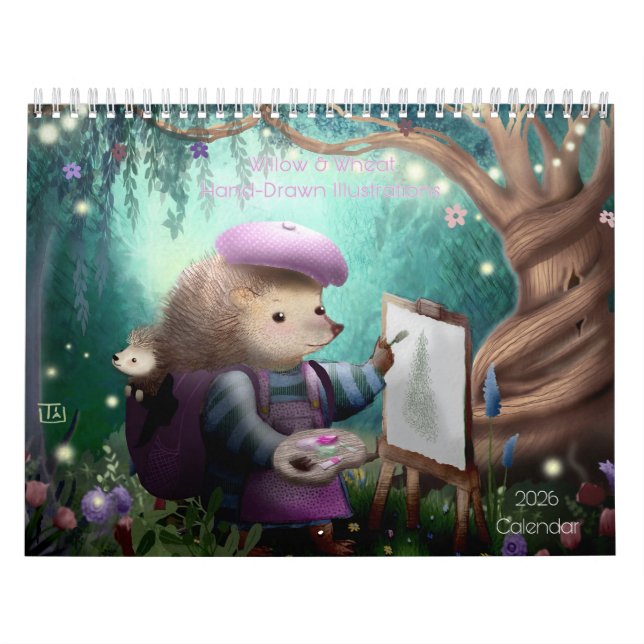 Hand-Painted Children Book Illustration 2026 Calendar (Cover)