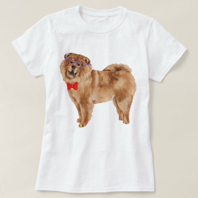 Hand-painted Chow Chow Dog T-Shirt (Design Front)