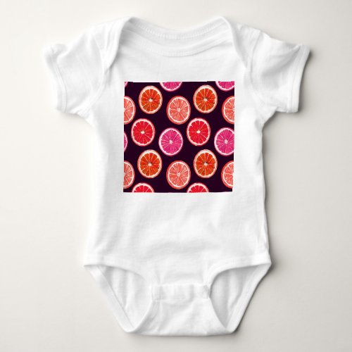 Hand Painted Citrus Dark Pattern Baby Bodysuit