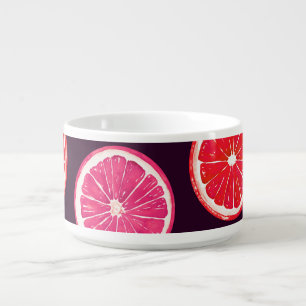 Hand Painted Citrus Dark Pattern Bowl