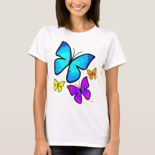 Hand-painted Colorful Butterflies T-Shirt