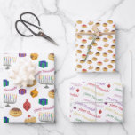 Hand Painted cute and fun Hannukah patterned Wrapping Paper Sheets<br><div class="desc">Originally hand painted motifs,  this Hannukah sheet set is sure to bring a smile to any recipient's face. Chag sameach! Please follow me on Instagram :)  https://www.instagram.com/deborahb.designs/</div>