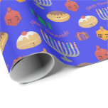 Hand painted, cute Hannukah patterned Wrapping Pap Paper<br><div class="desc">Originally hand painted motifs,  this cute Hannukah gist wrap will bring a smile to any recipient! Chag sameach! Please follow me on Instagram :) https://www.instagram.com/deborahb.designs/</div>