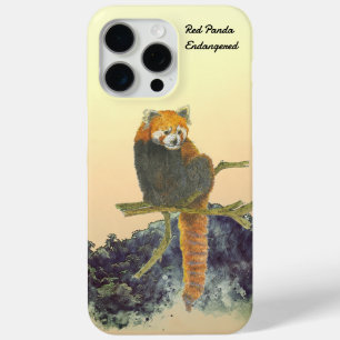 Hand-Painted Cute Red Panda iPhone 15 Pro Max Case