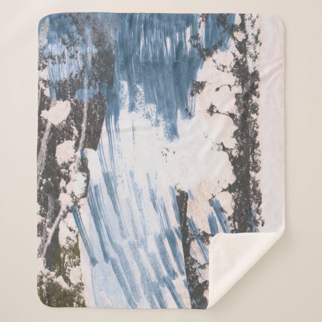 Hand painted design. Unique artistic style. Abstra Sherpa Blanket (Front)