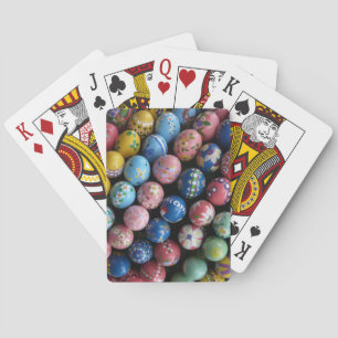 Hand-Painted Easter Eggs Playing Cards