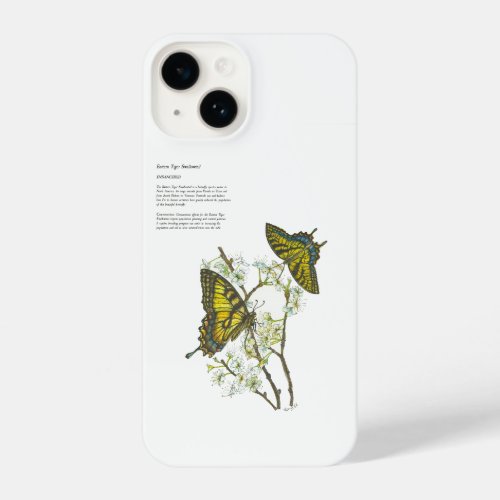 Hand painted endangered butterfly phone case