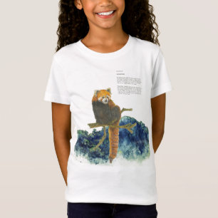 Hand-Painted Endangered Cute Red Panda T-Shirt