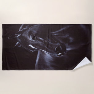 Hand-painted Equine art Beach Towel