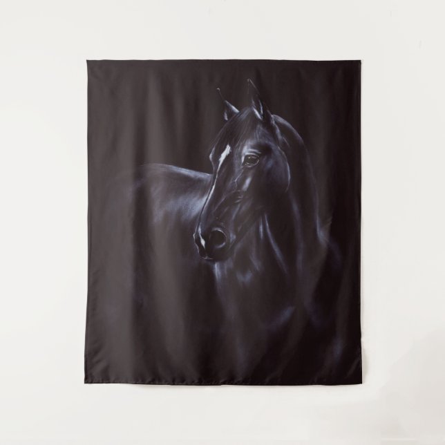 Hand-painted Equine art Tapestry (Front)