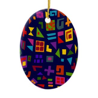 Hand painted ethnic African Easter egg Ornaments