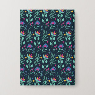 Hand Painted Exotic Floral Pattern-23206 Button