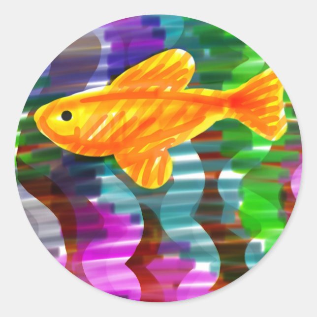 Hand-Painted Fish Sticker (Front)