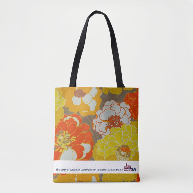 Hand Painted Floral Design Museum LA Tote Bag (Front)
