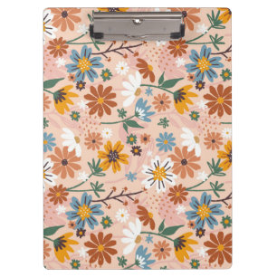 Hand Painted Floral Pattern-23136 Clipboard