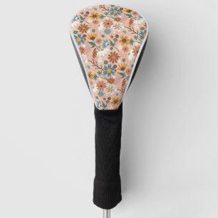 Hand Painted Floral Pattern-23136 Golf Head Cover