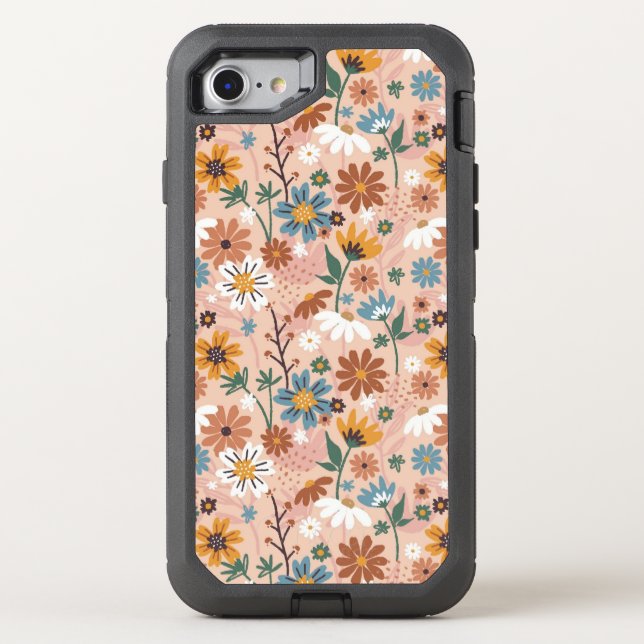 Hand Painted Floral Pattern-23136 Otterbox iPhone Case (Back)