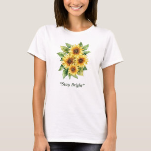 Hand-Painted Floral Summer Design T-Shirt