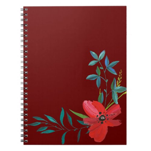 Hand_painted_flower Notebook