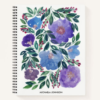 Hand painted flowers Notebook