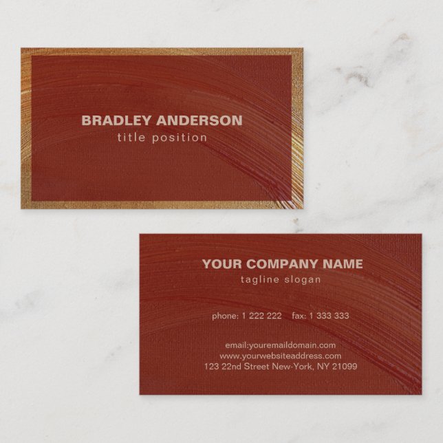 Hand-Painted Frame  Business Card (Front/Back)
