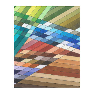 Hand Painted Geometric Abstract Pattern Acrylic Print