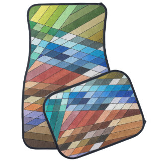 Hand Painted Geometric Abstract Pattern Car Floor Mat