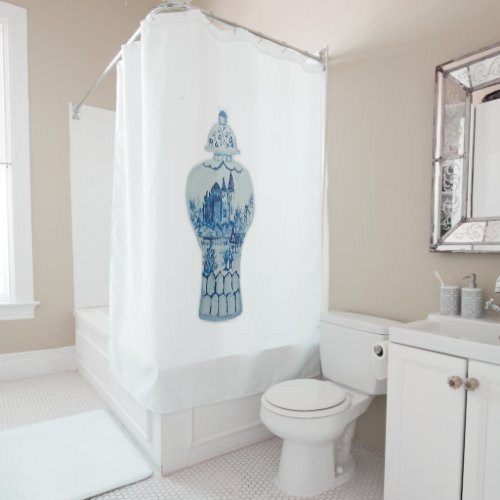 Hand Painted Ginger Jar Shower Curtain