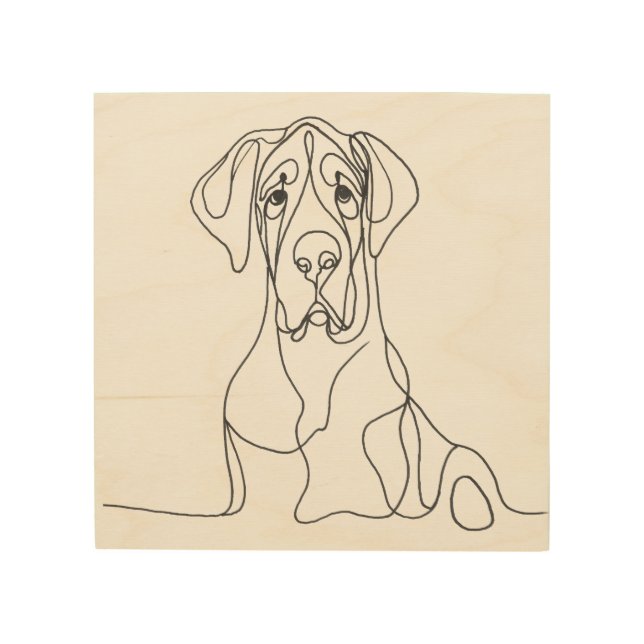 Hand Painted Great Dane Line Art  (Front)