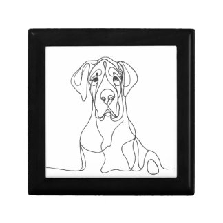 Hand Painted Great Dane Minimal Design Gift Box