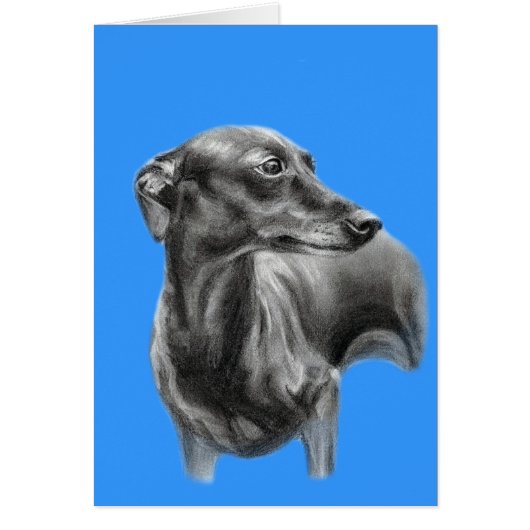 Hand Painted Greyhound Portrait Cards (Front)