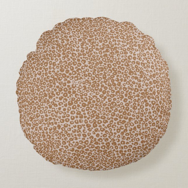 Hand Painted Hide Round Pillow (Front)