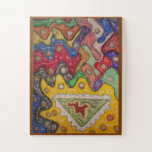 Hand painted  impression African aboriginal type Jigsaw Puzzle