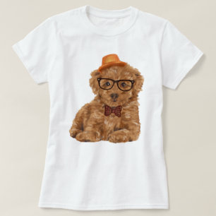 Hand-painted Intellectual Toy Poodle Puppy Dog T-Shirt