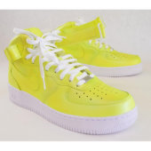 Hand Painted Iridescent Nike Air Force 1 Mids (Front Right)