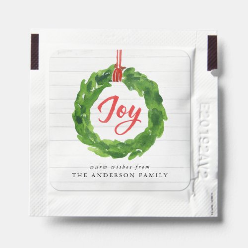 Hand_Painted Joyful Wreath Christmas Hand Sanitizer Packet