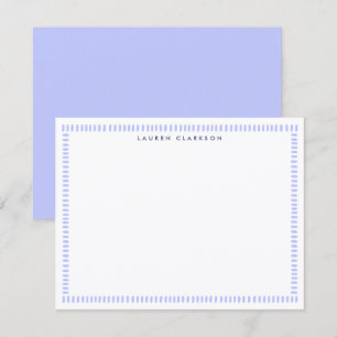 Hand Painted Lavender Stripe Border Note Card