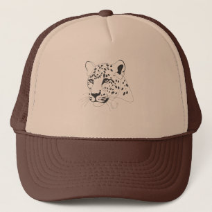 Hand Painted Leopard - Minimal Casual Style Trucker Hat