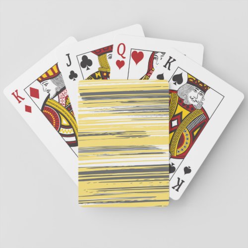 Hand painted lines _ yellow poker cards