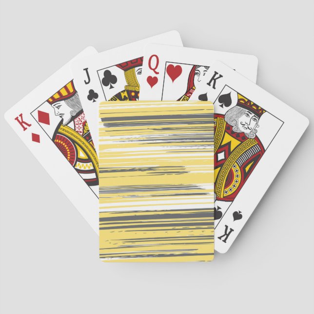 Hand painted lines - yellow poker cards (Back)