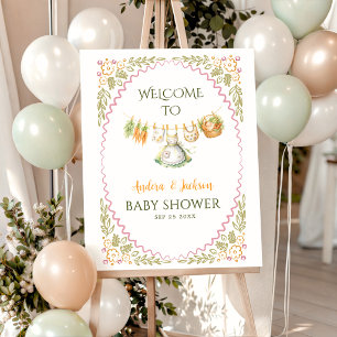 Hand Painted Locally Grown Baby Shower Welcome Foam Board