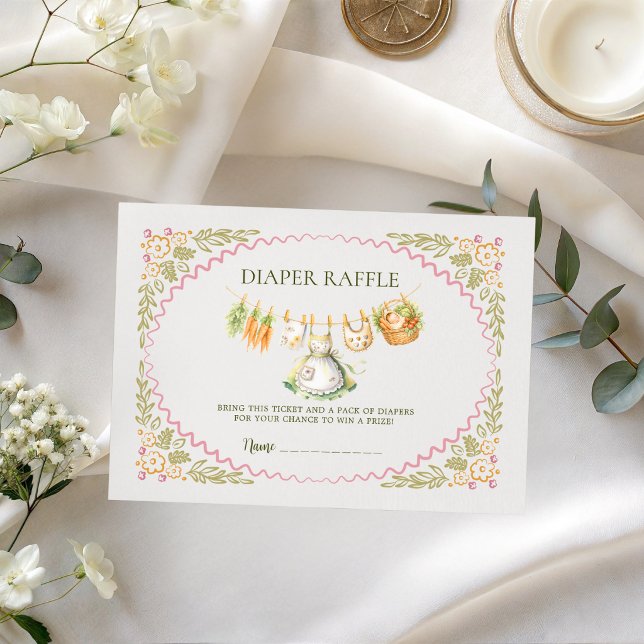 Hand Painted Locally Grown Diaper Raffle Ticket Enclosure Card (Creator Uploaded)