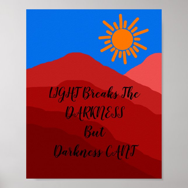 Hand painted Mountain Landscape nature Poster (Front)