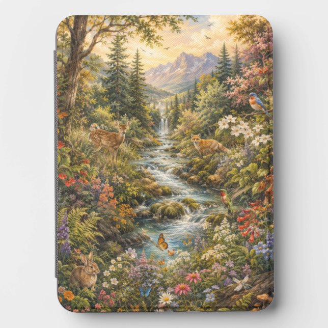 Hand-Painted Nature Kindle Case (Front)