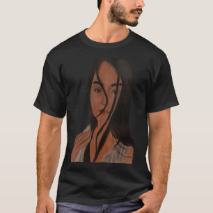 hand painted nice beautiful lady face T-Shirt