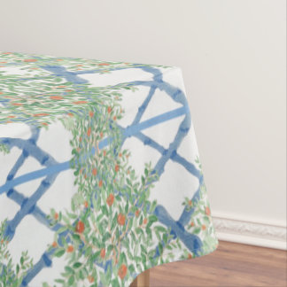 Hand Painted Orange Tree Topiary Ginger Jar Jars Tablecloth