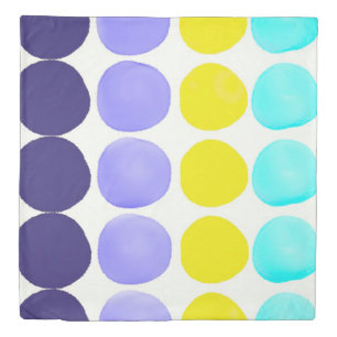 Hand painted pastel dots duvet cover