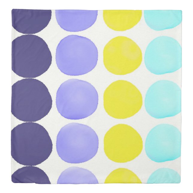 Hand painted pastel dots duvet cover (Front)